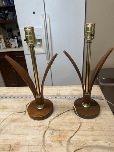 Pair tulip lamp mid century - lamp,